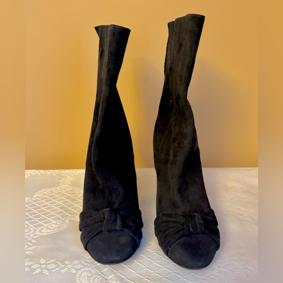 Costume National CNC Black High Heel Suede Booties - size 40, US 9.5 - Picture 14 of 17